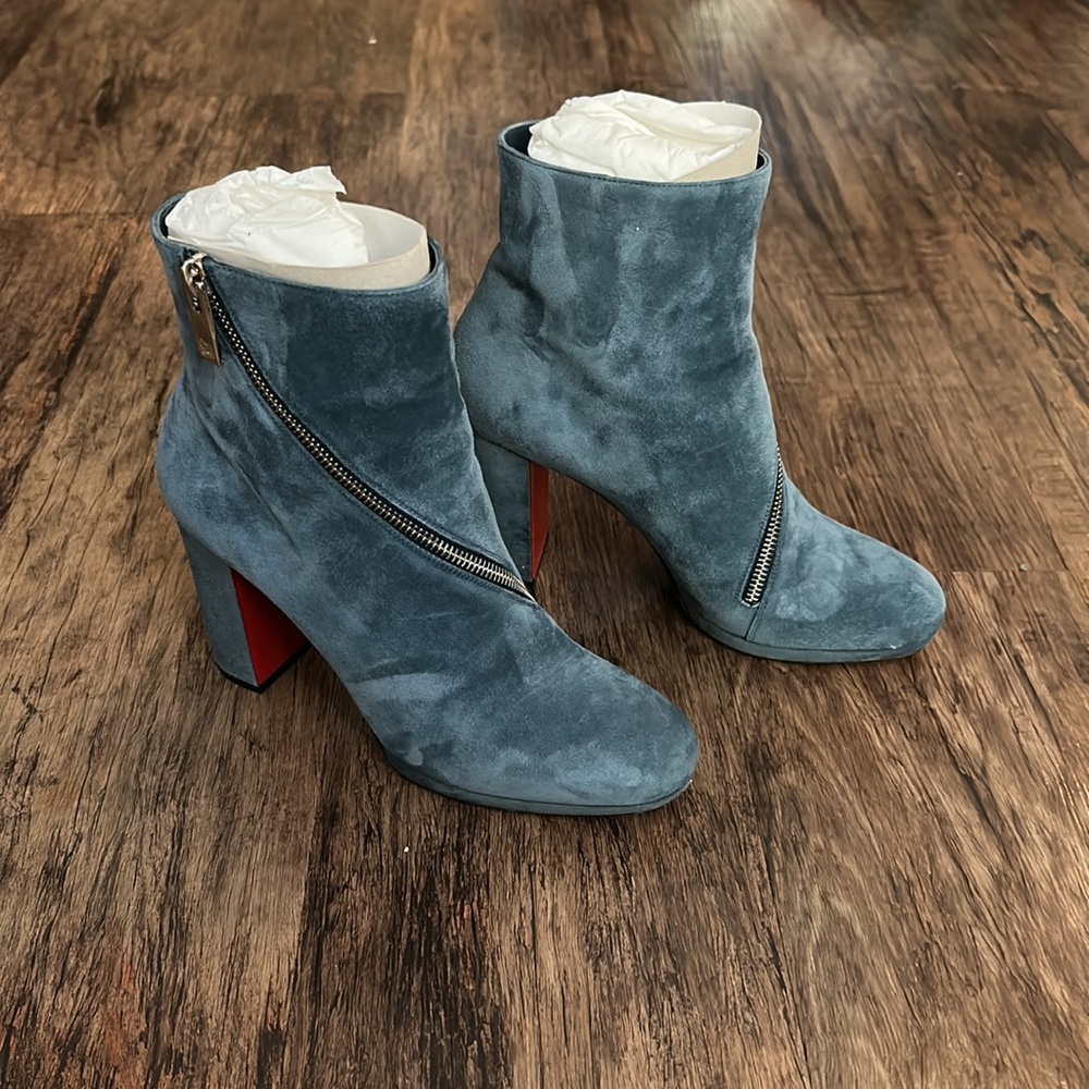 Christian Louboutin Birgitta 100 Suede Ankle Boots Women